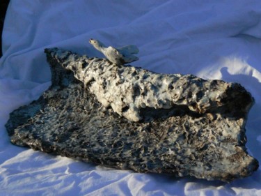 Sculpture intitulée "OIE SAUVAGE" par Venner Fanch, Œuvre d'art originale, Terre cuite