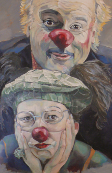 Peinture intitulée "amitié (rire médeci…" par Marieline Gerard, Œuvre d'art originale, Acrylique
