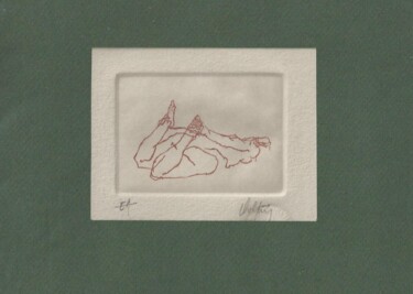 Printmaking titled "Nu" by André Colpin, Original Artwork, Etching