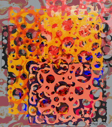 Digitale Kunst getiteld "Abstrato 360" door Angel Estevez, Origineel Kunstwerk, 3D-modellering