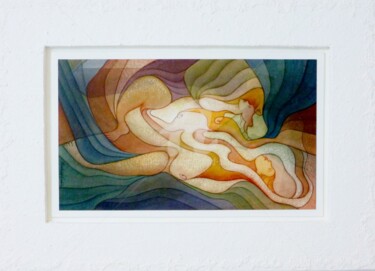 Peinture intitulée "Les dentellières" par Richard Aubin, Œuvre d'art originale, Aquarelle