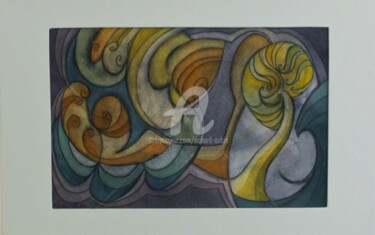 Peinture intitulée "Escapade tropicale" par Richard Aubin, Œuvre d'art originale, Aquarelle
