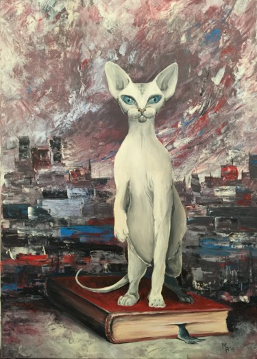Malerei mit dem Titel "Lord of the books_S…" von Margarita Ado, Original-Kunstwerk, Acryl