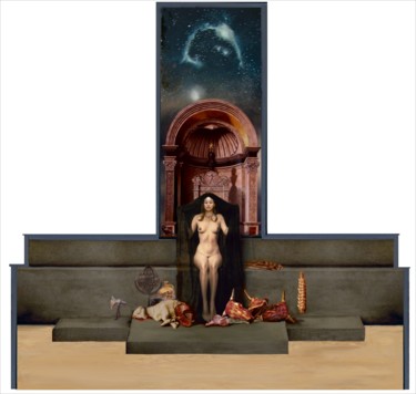 Painting titled ""DIVINE METAMORFOSI…" by Costantino Di Renzo, Original Artwork, Oil