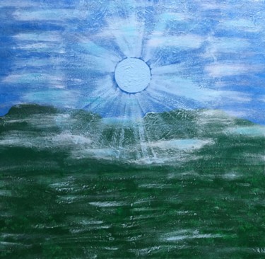 Painting titled "Spring night" by Giart, Original Artwork, Acrylic