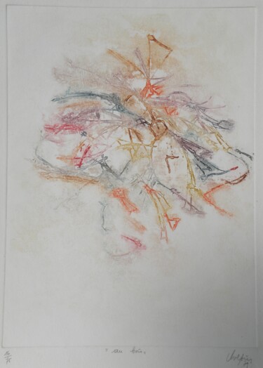 Printmaking titled "Au bois" by André Colpin, Original Artwork, Etching