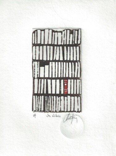 Printmaking titled "In libris" by André Colpin, Original Artwork, Etching