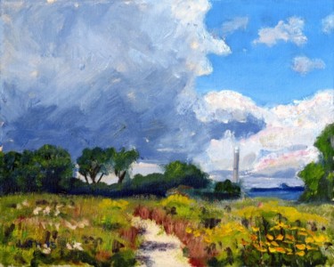 Painting titled "Leslie Spit Summer…" by Herscovitch Larry, Original Artwork, Oil
