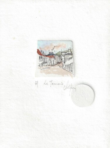 Printmaking titled "La tannerie" by André Colpin, Original Artwork, Etching