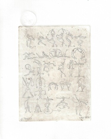 Printmaking titled "Chorégraphie A. Alb…" by André Colpin, Original Artwork, Etching