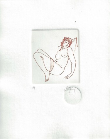 Printmaking titled "Nu" by André Colpin, Original Artwork, Etching