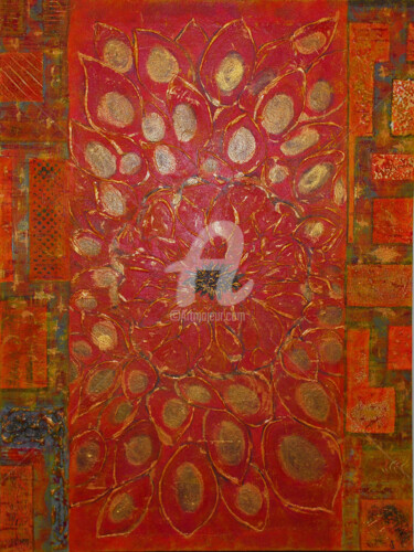 Peinture intitulée "Floraison automnale" par Stanca Lonean, Œuvre d'art originale, Acrylique
