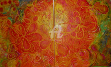 Peinture intitulée "Jardin secret" par Stanca Lonean, Œuvre d'art originale, Acrylique
