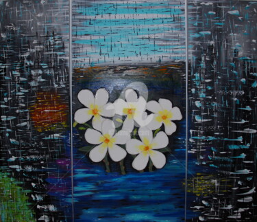 Peinture intitulée "Nocturne" par Stanca Lonean, Œuvre d'art originale, Acrylique