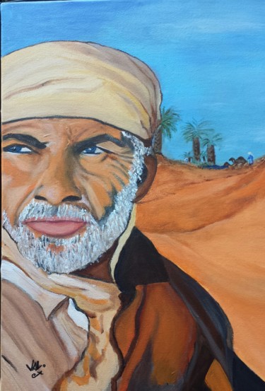 Peinture intitulée "Oasis à Tozeur" par Valérie Perrault, Œuvre d'art originale, Acrylique