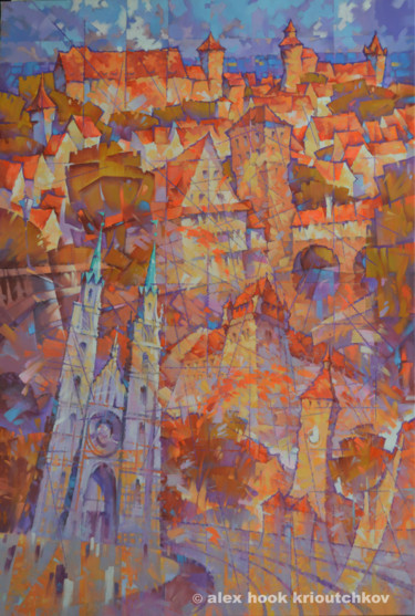 Nurenberg II Peinture intitulée "Nurenberg II" par Alex Hook Krioutchkov, Œuvre d'art originale, Huile