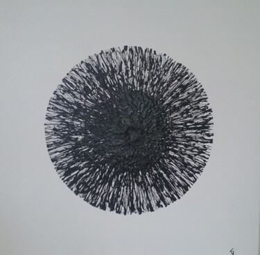 Painting titled "Dandelion ll" by Claude Goasguen, Original Artwork, Acrylic