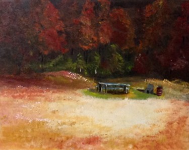 Painting titled "Picnic" by Lanny Roff, Original Artwork, Acrylic