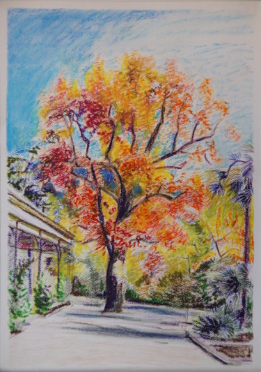 Wandelart Bar Drawing titled "Wandelart Bar" by Emilia Amaro, Original Artwork, Pastel