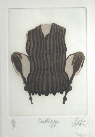 Gravures & estampes intitulée "Callipyge" par André Colpin, Œuvre d'art originale, Eau-forte