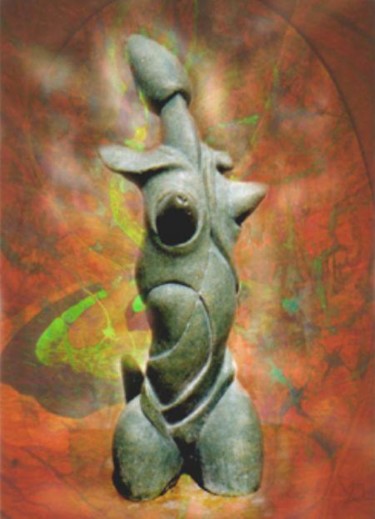Sculpture intitulée "statuette" par Christophe Challier, Œuvre d'art originale