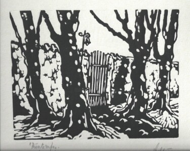 Printmaking titled "Printemps - étude p…" by André Colpin, Original Artwork, Linocuts