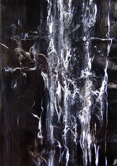 Peinture intitulée "Ceux qui tombent et…" par Nathalie Villate-Lafontaine, Œuvre d'art originale, Encre
