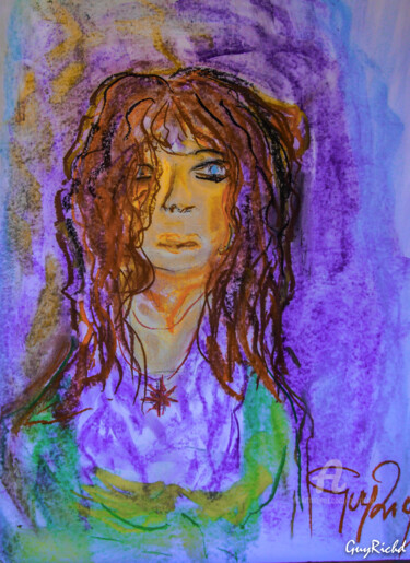 Dessin intitulée "essai-pastel Prima.…" par Guyrichd, Œuvre d'art originale, Autre