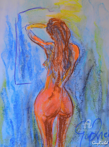 Dessin intitulée "essai-pastel-séance…" par Guyrichd, Œuvre d'art originale, Autre