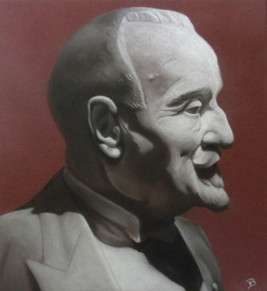 Dessin intitulée "Prosper Wielemans -…" par Nathalie Bernard, Œuvre d'art originale, Pastel