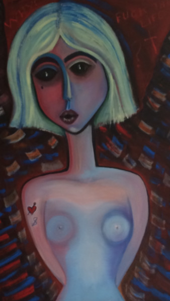 Peinture intitulée "L'Ange" par Jean Luc L'Haridon, Œuvre d'art originale, Huile