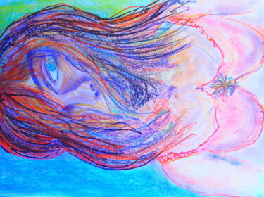 Dessin intitulée "Oeil de l'Indiffére…" par Guyrichd, Œuvre d'art originale, Pastel