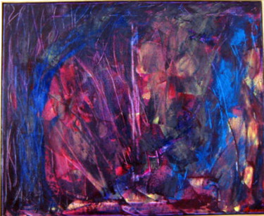 Painting titled "Pierre philosophale" by Michel Aucoin, Original Artwork, Acrylic