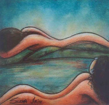 Painting titled "EARTH 1" by Suddha Sama, Original Artwork, Watercolor