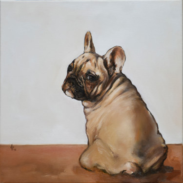 Peinture intitulée "dog carl" par Pascal Buffard, Œuvre d'art originale, Huile