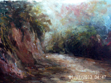 Pintura intitulada "Caminho de Friburgo" por Juliana Lima, Obras de arte originais, Acrílico