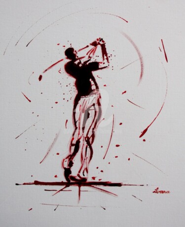 golf-n-19-peinture-acrylique-et-sanguine-sur-carton-toile-format-50cm-sur-40cm-par-ibara.jpg 绘画 标题为“golf-n-19-peinture-…” 由Henri Ibara, 原创艺术品, 丙烯