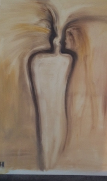 Peinture intitulée "Les âmes" par Jean Luc L'Haridon, Œuvre d'art originale, Huile