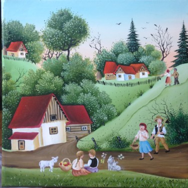 Avant Pâques Peinture intitulée "Avant Pâques" par Mariana Mihut, Œuvre d'art originale, Huile