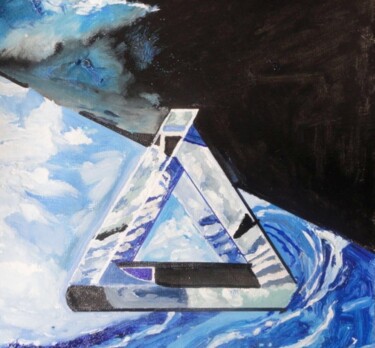 제목이 "sea and sky"인 미술작품 Mohammed Rachid Iraqi로, 원작, 기름
