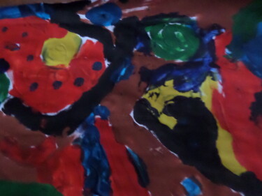 Malerei mit dem Titel "CAOS" von Farah Khadir, Original-Kunstwerk, Gouache