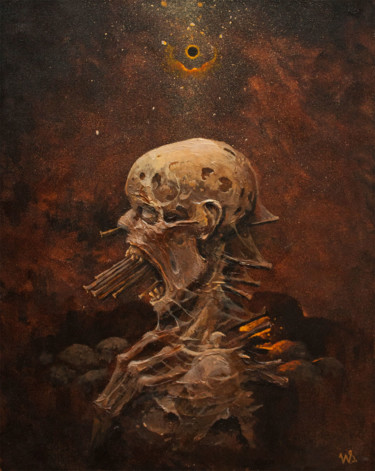 Mummy's profile Painting titled "Mummy's profile" by Vladimir Chebakov, Original Artwork, Acrylic