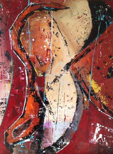 Peinture intitulée "ABSTRACTION 10" par Zanetti Brigitte, Œuvre d'art originale, Acrylique