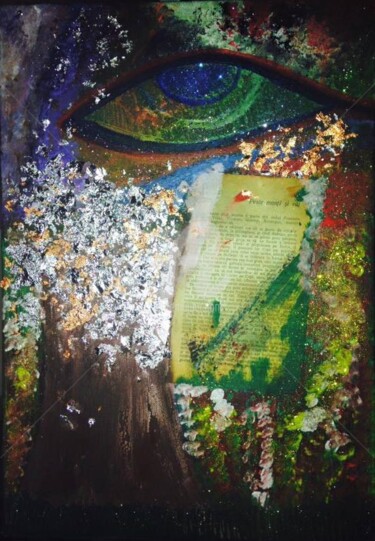 Peinture intitulée "le voyageur" par Khawla Ben, Œuvre d'art originale, Acrylique