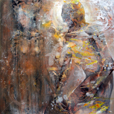 DIAPHANE ECLECTIC ONIRIC ART ANCIENT WEDDING COUPLE BABYLONIAN ROMANTIC COSMIC LOVE 「DIAPHANE ECLECTIC O…」というタイトルの絵画 Kloska Ovidiuによって, オリジナルのアートワーク, アクリル