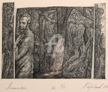 Michelandgelo Printmaking titled "Michelandgelo" by Leonid Stroganov, Original Artwork, Etching
