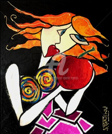 Peinture intitulée "BLANCHE NEIGE*" par Anne Marie Torrisi, Œuvre d'art originale, Huile