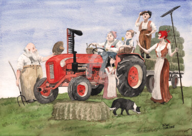 Peinture intitulée "Collection "Flink T…" par Julien Cachemaille, Œuvre d'art originale, Aquarelle