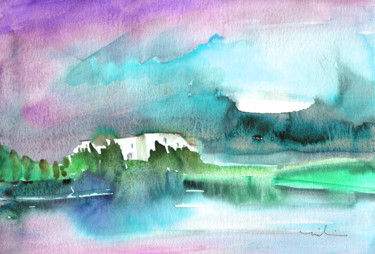 Painting titled "Dawn 48" by Miki De Goodaboom, Original Artwork, Watercolor