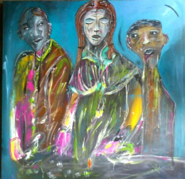 Peinture intitulée "ici-commence-les-vo…" par Bruno Briatte, Œuvre d'art originale